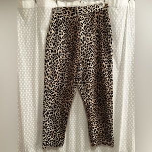 Vintage cheetah corduroy pants